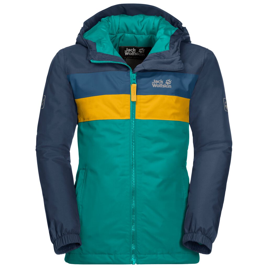 Jack Wolfskin FOUR LAKES αδιάβροχο μπουφάν παιδικά πρασινο | GR4345217